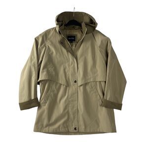 Nautica Women's Beige XL Removable Hood‎ Winter Coat Zip out Lining Windbreak